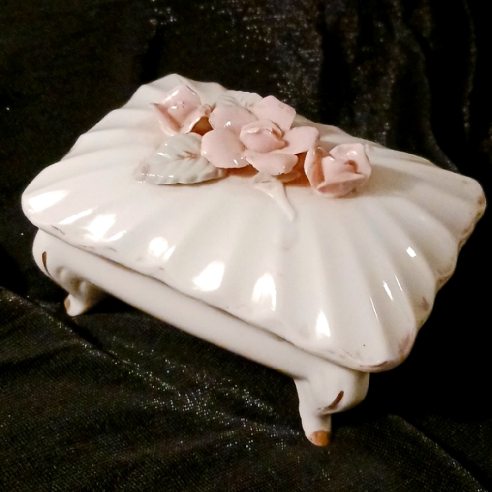 Vintage Porcelain Box with Lid